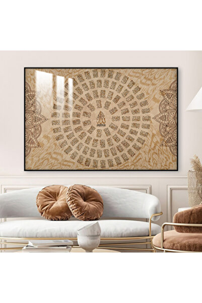 SND لوحة جدارية خشبية فاخرة مع برواز اسود و طبقة من الاكرليك الشفاف