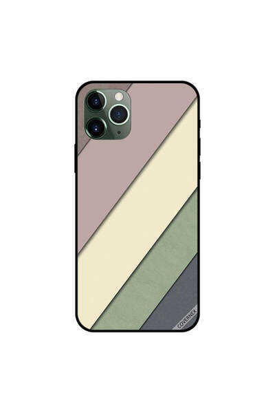 Covernex غطاء حماية لجهاز iPhone 11 Pro Max بنمط خطوط سادة متعدد الألوان