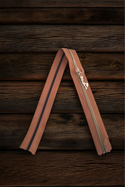 Nildenhobim Fermoar pentru geanta - Lungime: 50 cm - Latime: 3,5 cm (Maro - D...