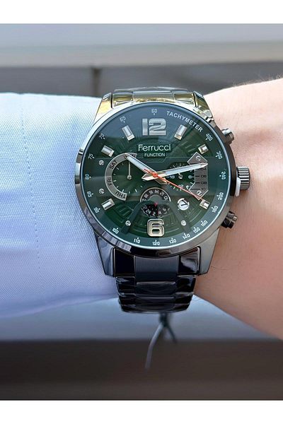 Ferrucci Men's Functions Active Metal Cord Wrist Watch