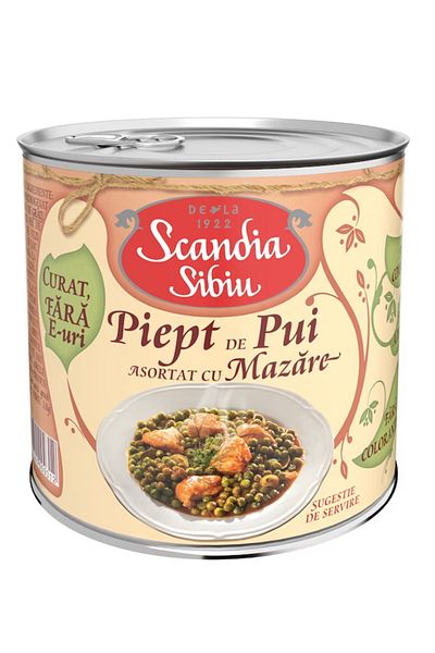 Scandia Sb Assorted chicken breast with peas, Scandia Sibiu, 400g
