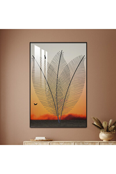 Marktna لوحة جدارية خشبية فاخرة مع برواز فضي و طبقة من الاكرليك الشفاف