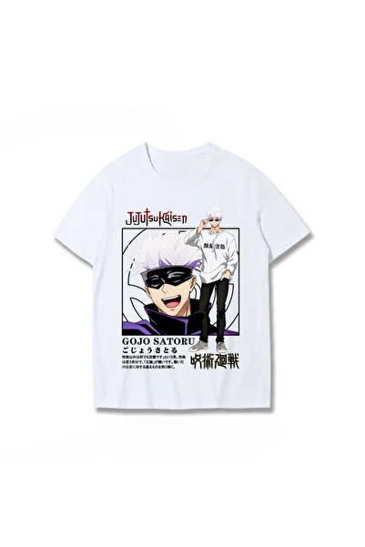 Flood Of Style Tricou unisex cu desen anime Jujutsu Kaisen Gojo Satoru