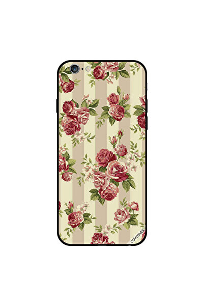 Covernex غطاء حماية لجهاز iPhone 6 مزين بورود وأوراق خضراء فوق شرائط