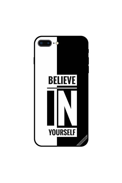 Covernex غطاء حماية لهاتف iPhone 7 Plus - ثق بنفسك - أسود وأبيض