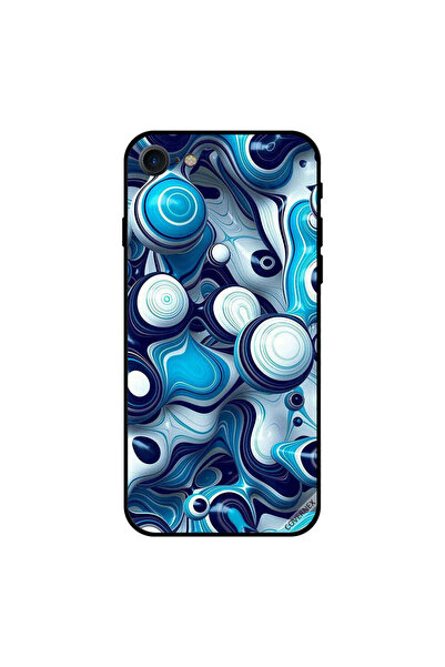 Covernex غطاء حماية لجهاز iPhone 7 بنقشة كرات سائلة زرقاء