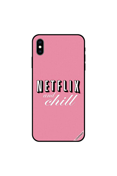Covernex غطاء حماية لهاتف iPhone XS MAX بتصميم Netflix وChill Pink