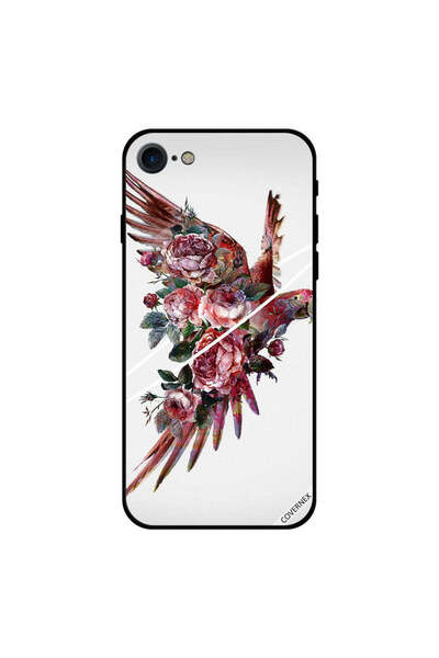 Covernex غطاء حماية لجهاز iPhone 8 بطبعة ببغاء مزهر