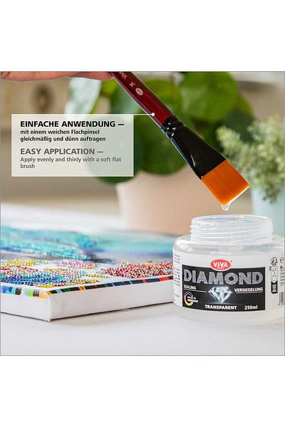 Viva Decor Transparent sealing varnish for rhinestones, VIVA DECOR, 250ml