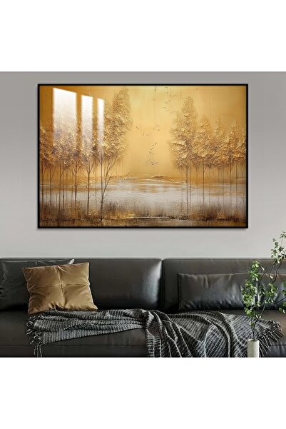 4gdran لوحة جدارية خشبية فاخرة بتصميم طبيعة مع برواز اسود و طبقة من الاكرليك ...