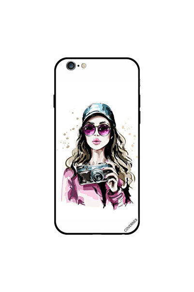 Covernex غطاء حماية لجهاز iPhone 6 باللون الوردي، فتاة زجاجية جاهزة للالتقاط