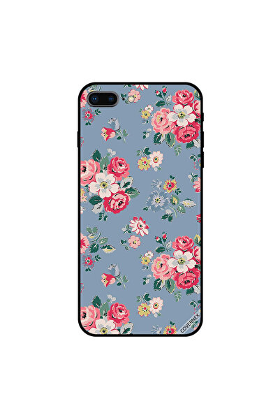 Covernex غطاء حماية لجهاز iPhone 7 Plus بنمط زهور أزرق فاتح