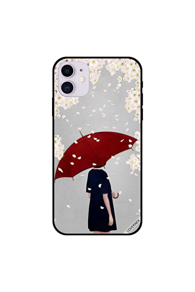 Covernex غطاء حماية لجهاز iPhone 11 - فتاة تحت المظلة