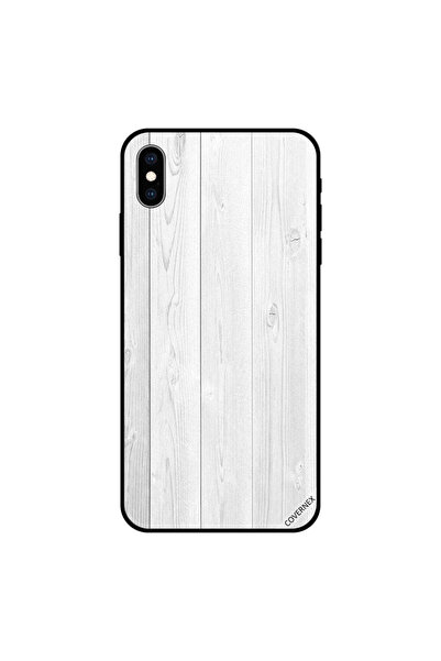 Covernex غطاء حماية لجهاز iPhone XS MAX بنمط خشبي أبيض