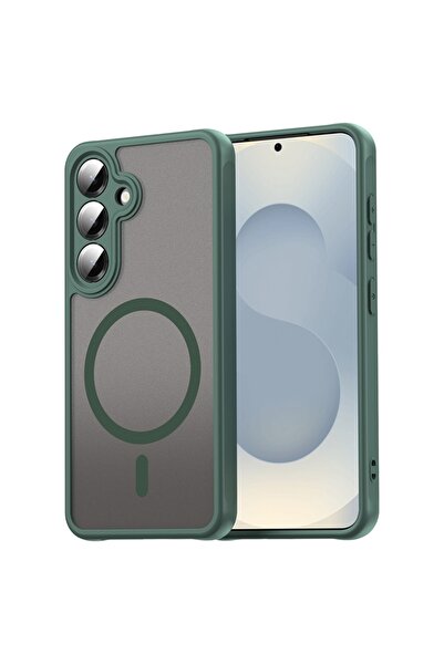 SKYDDAR INNOVATION Carcasă pentru Samsung Galaxy S24, HaloFrost MagSafe II, rezistentă la șocuri, set de autocolante, verde