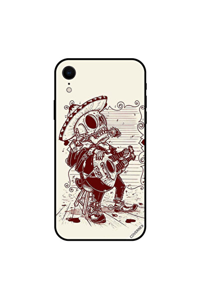 Covernex غطاء حماية لهاتف iPhone XR بطبعة جمجمة رجل يعزف على الجيتار