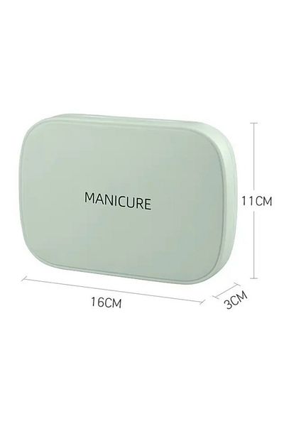gaman Professional 18 Piece Green Manicure Pedicure Care Set - at Home, Travel or Office