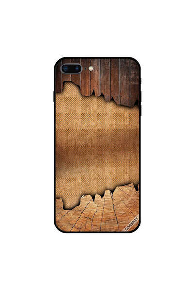 Covernex غطاء حماية لجهاز iPhone 7 Plus بنقشة خشب عتيق وقماش منقوش