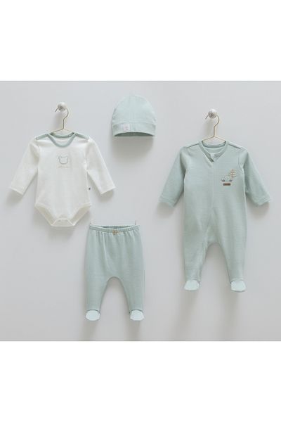 Caramell Little Emu Hello Forest 4-Piece Bodysuit Set