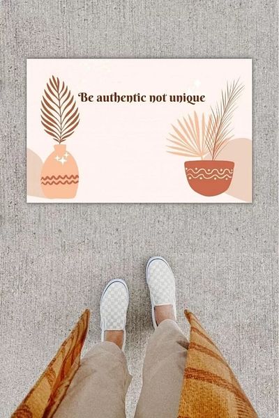 CUTE PAGE Digital Printing Decorative Flower Pot Light Pink Door Mat K-1201