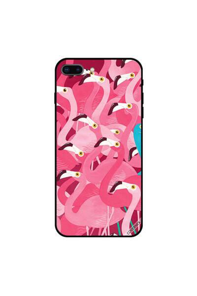 Covernex غطاء حماية لجهاز iPhone 7 Plus بتصميم طائر الفلامنغو الوردي