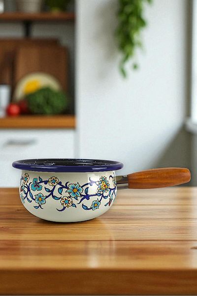 İnci Emaye 20 No 1.7 Lt.Enameled Pot, Serving, Food Camping, Picnic, Dowry