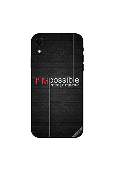 Covernex غطاء حماية لجهاز iPhone XR - أنا ممكن، لا شيء مستحيل، خشب - خلفية سوداء