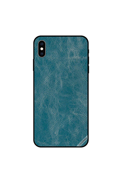 Covernex غطاء حماية لجهاز iPhone XS MAX بنمط جلدي أزرق