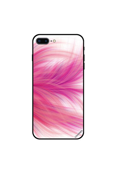 Covernex غطاء حماية لجهاز iPhone 7 Plus بطبعة ريشة وردية