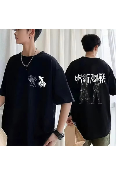 Flood Of Style Anime Desenli Unisex Bay Tişört Japa Nese Anime Jujutsu Hattı