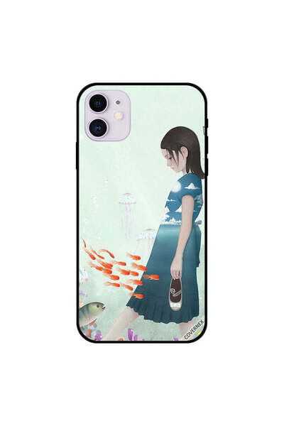 Covernex غطاء حماية لجهاز iPhone 11 - فتاة داخل أعماق البحار