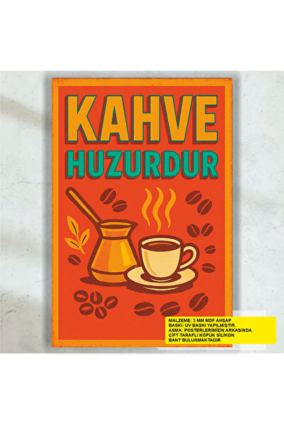 Hayat Poster kafa je mir dom kuhinja kafić dekoracija slika retro drveni post...