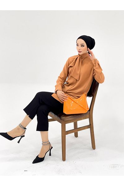 BUTİK SEPETİN Tie Long Shirt