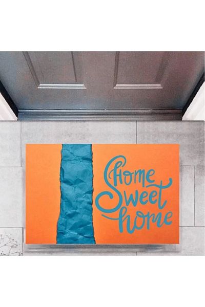 Mu Art Ahşap Door Mat Decorative Digital Printing Home Sweet Home P-2328