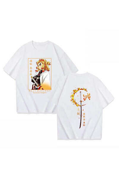 Flood Of Style Tricou unisex cu model anime pentru bărbați Rengoku Kyojuro ‌ ...