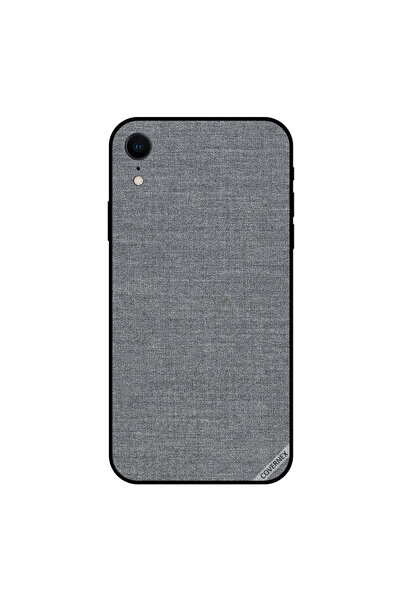 Covernex غطاء حماية لجهاز iPhone XR بنمط قماش رمادي