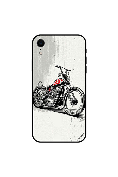 Covernex غطاء حماية لهاتف iPhone XR بتصميم دراجة باللونين الأبيض والأسود