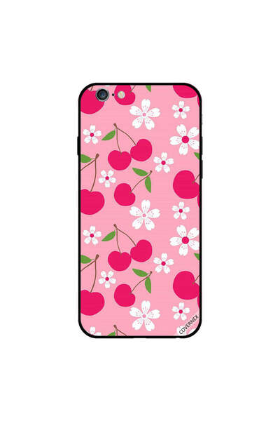 Covernex غطاء حماية لجهاز iPhone 6s بطبعة فواكه وردية وزهور بيضاء