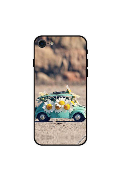 Covernex غطاء حماية لجهاز iPhone 8 بتصميم سيارة كلاسيكية وزهور
