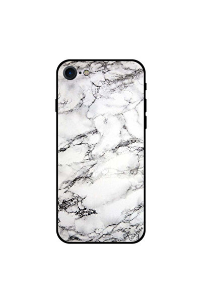 Covernex غطاء حماية لجهاز iPhone 7 باللون الأسود المتشقق والرخام الأبيض