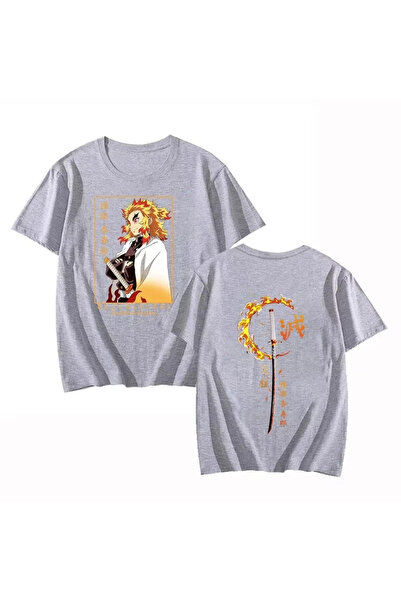 Flood Of Style Tricou unisex cu model anime pentru bărbați Rengoku Kyojuro ‌ ...