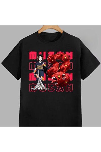 Flood Of Style تي شيرت رجالي منقوش برسومات الرسوم المتحركة Kibutsuji Muzan ‌ ...