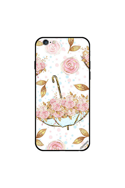 Covernex غطاء حماية لجهاز iPhone 6s بتصميم مظلة مليئة بالورود الوردية