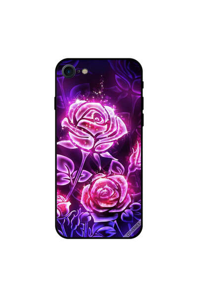 Covernex غطاء حماية لجهاز iPhone 7 بإضاءة زهور وردية