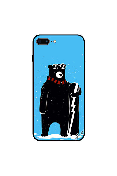Covernex غطاء حماية لهاتف iPhone 7 Plus بتصميم دب مع حقيبة تزلج