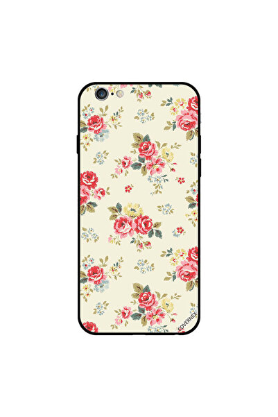 Covernex غطاء حماية لجهاز iPhone 6 Plus بنقشة ورود وأوراق ذهبية