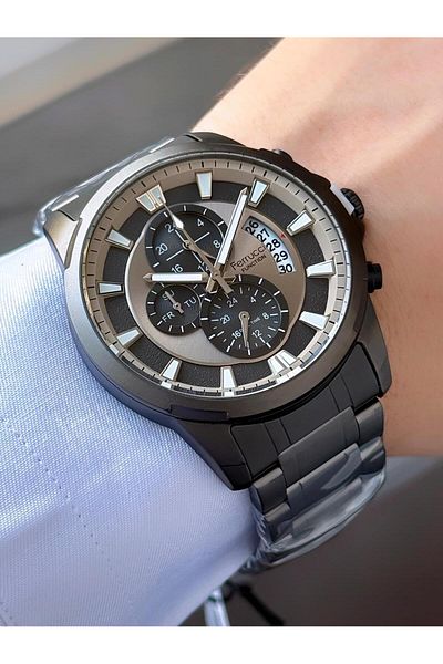 Ferrucci Men's Functions Active Metal Cord Wrist Watch