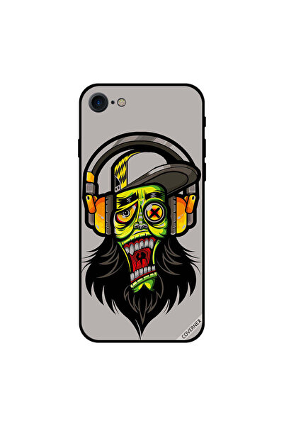 Covernex غطاء حماية لجهاز iPhone 7 بطباعة رجل ملتح يستمع إلى الموسيقى