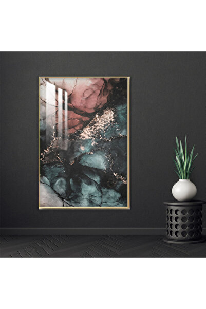 Marktna لوحة جدارية خشبية فاخرة مع برواز اسود و طبقة من الاكرليك الشفاف