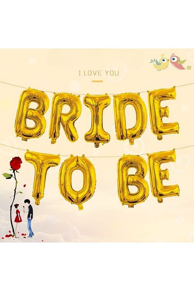 Flippy Set Balloons from Metalized Foil, Flippy, Model Bride to Be, 40 cm Letters, Party Balloons, Individu